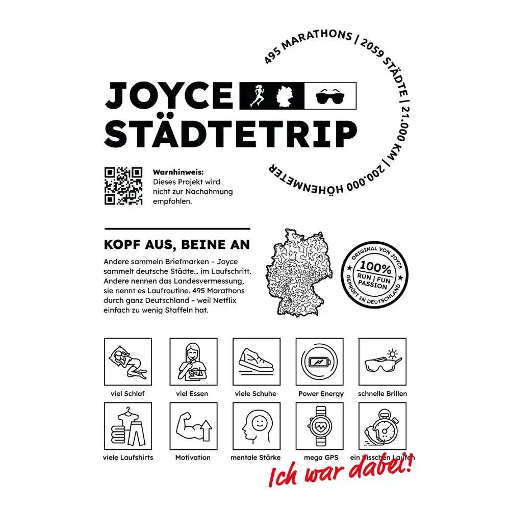 Teilnehmer Laufshirt – Joyce Hübner Städtetrip | Offizielle Edition