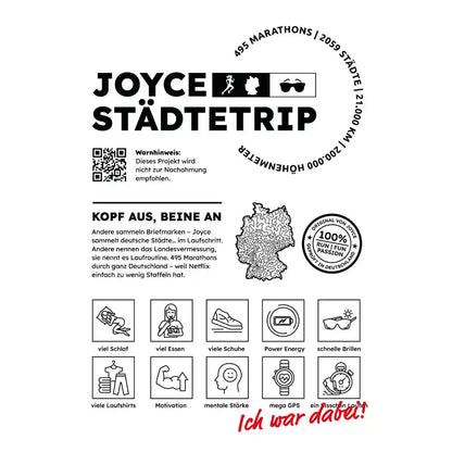 Teilnehmer Laufshirt – Joyce Hübner Städtetrip | Offizielle Edition